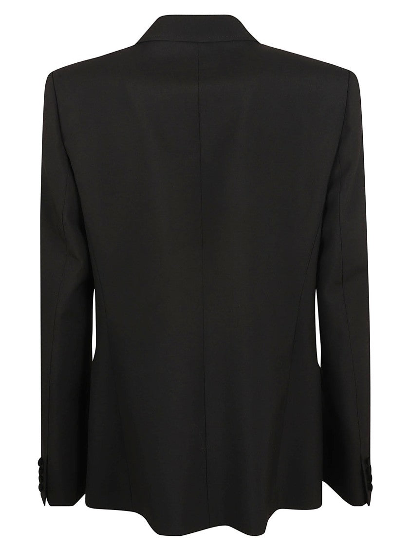 Tailored Black Wool Jacket With Notched Lapels