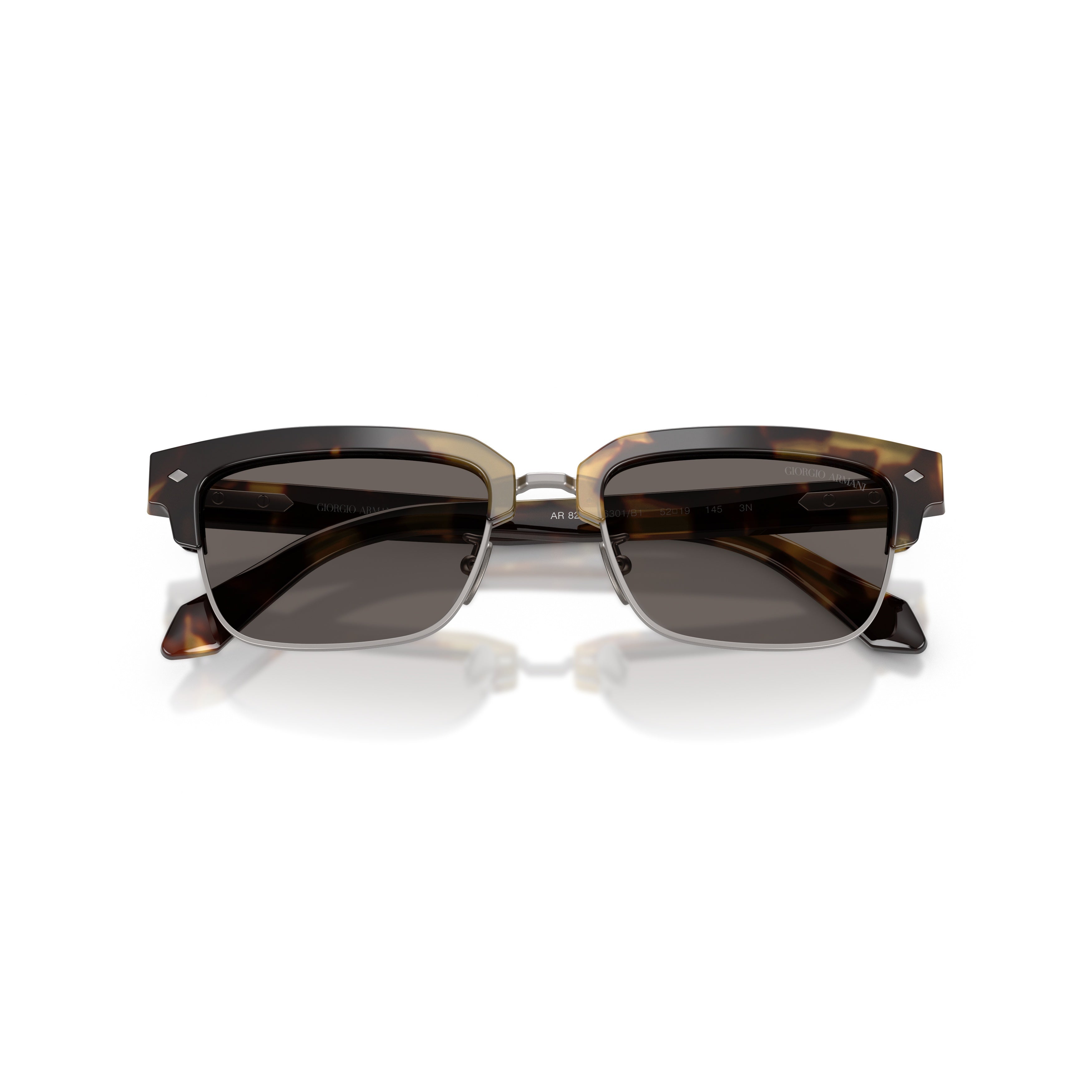 0ar8243 Classic Clubmaster Sunglasses with Tortoiseshell Acetate Frame