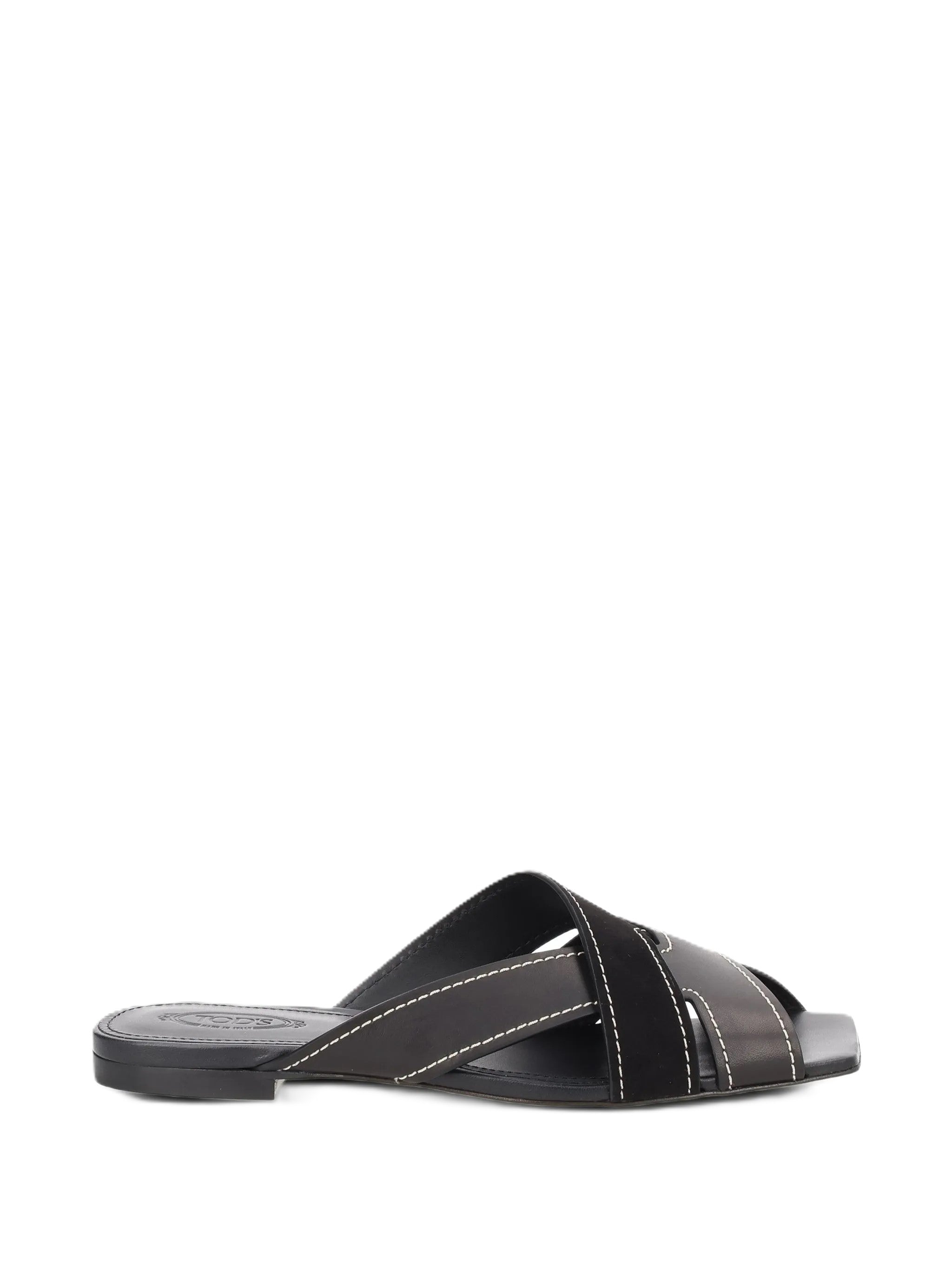 Slip-On Sandals with Crisscross Strap Design