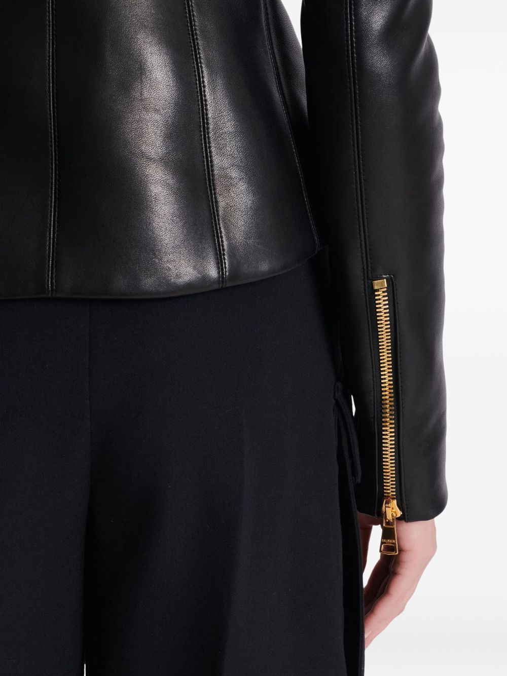 Fitted Black Leather Jacket