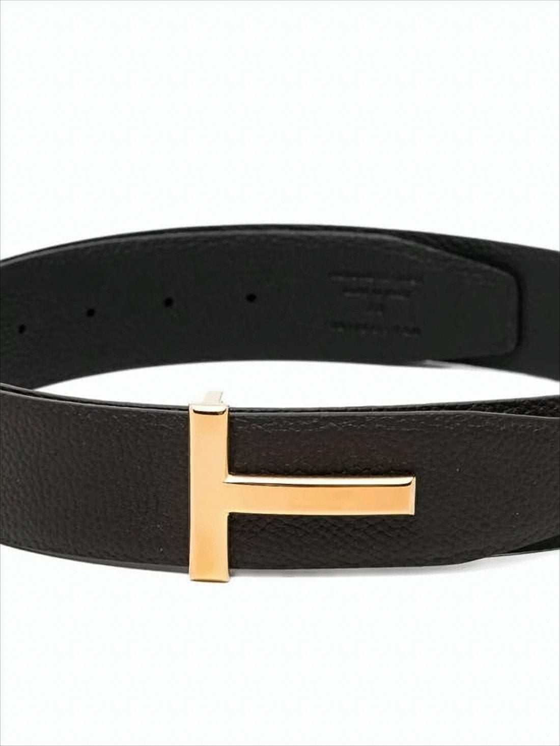 Textured Black Calf Leather Belt