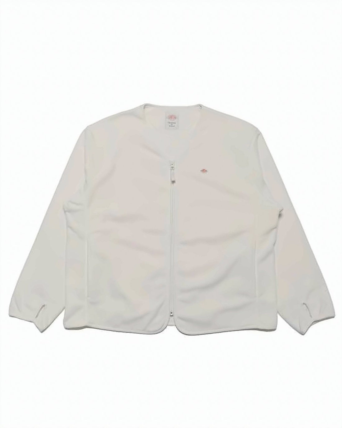 White Lightweight Jacket with Zipper Closure