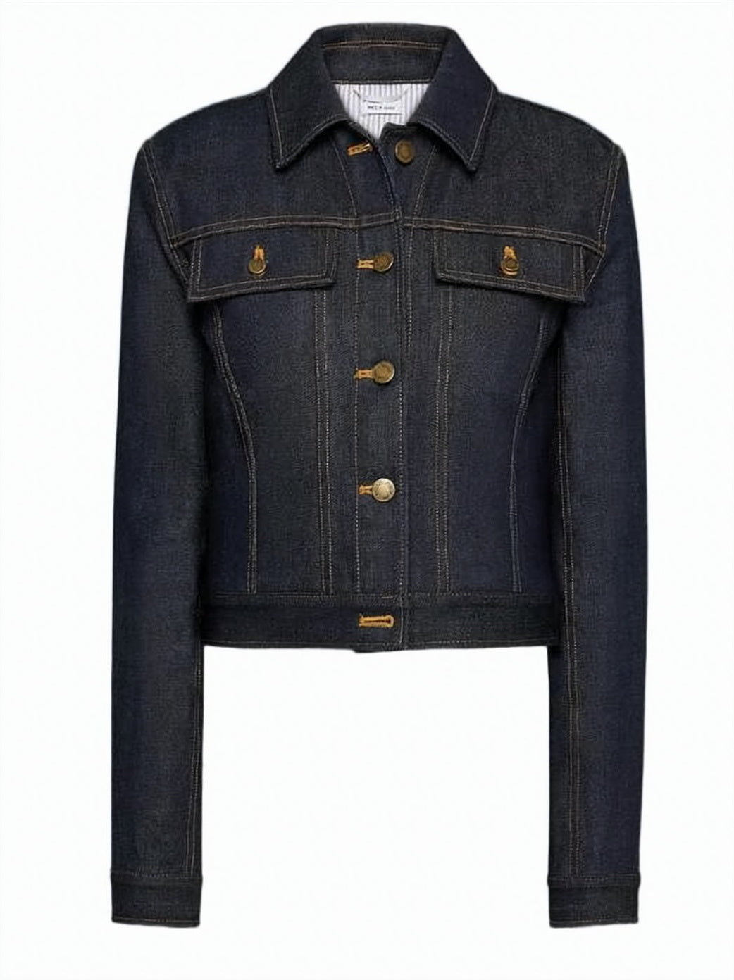 Cropped Denim Jacket with Structured Silhouette