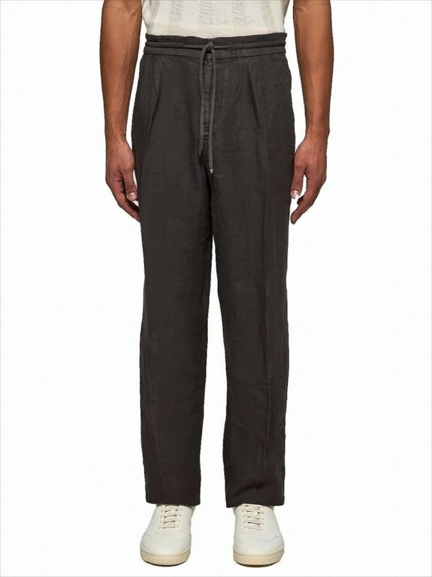 Relaxed Fit Linen Jogger Pants