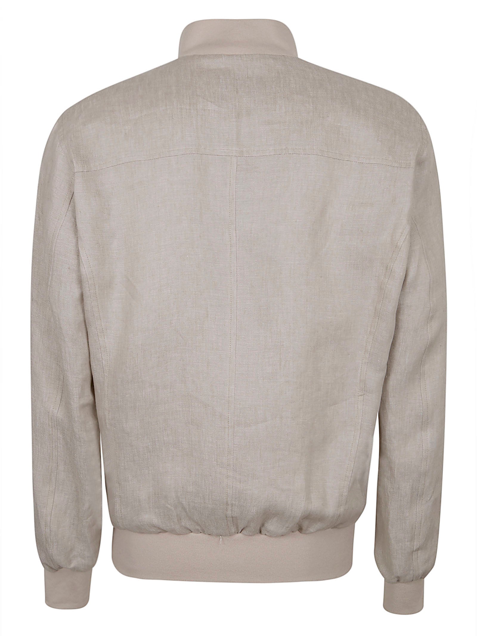 Lightweight Linen Jacket with Stand Collar