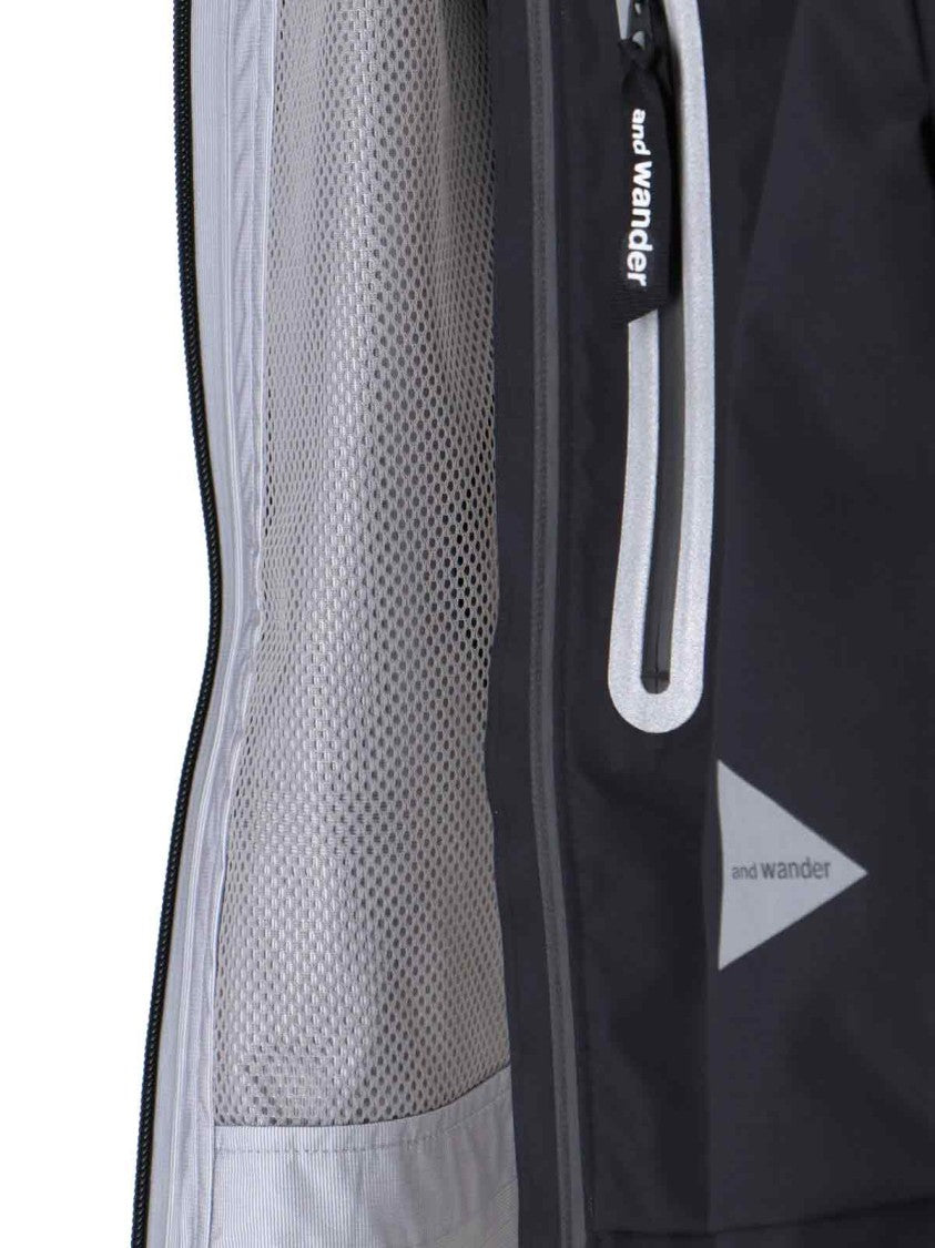 Zip Jacket, In Black Waterproof "Pertex Shield" Fabric
