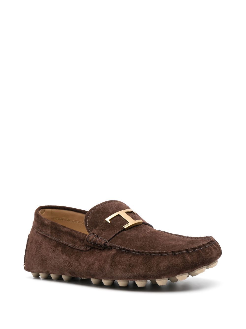 Brown Calf Suede Loafers