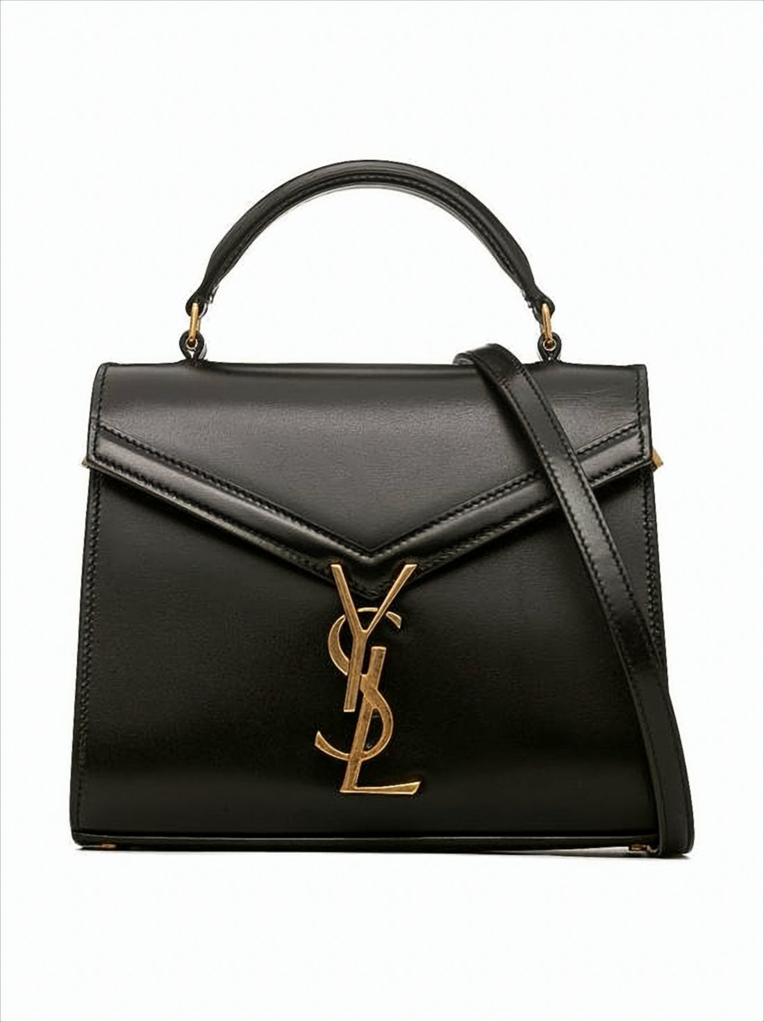 Structured Black Cowhide Tote Bag