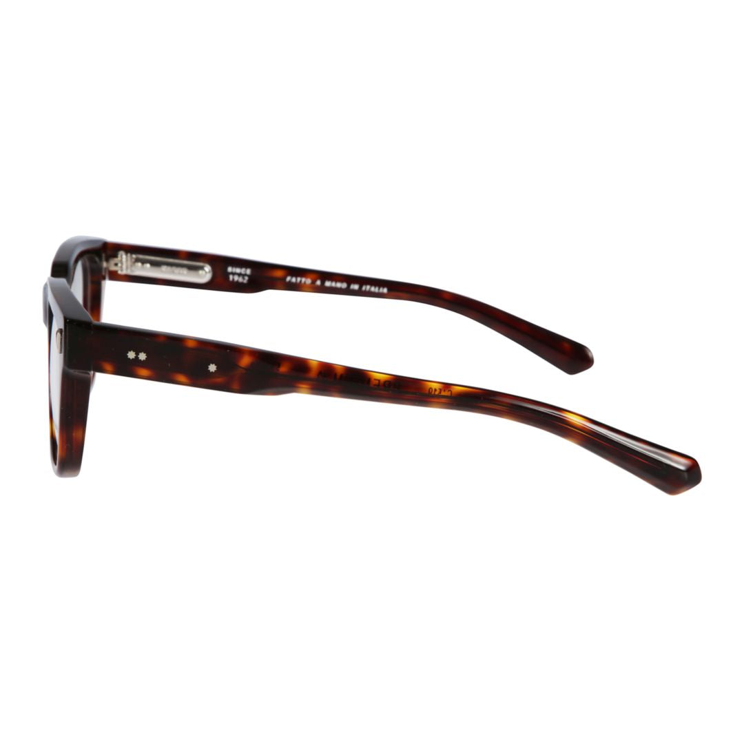 Premium 13-53 Rectangular Tortoiseshell Frame Eyeglasses with Metallic Accents