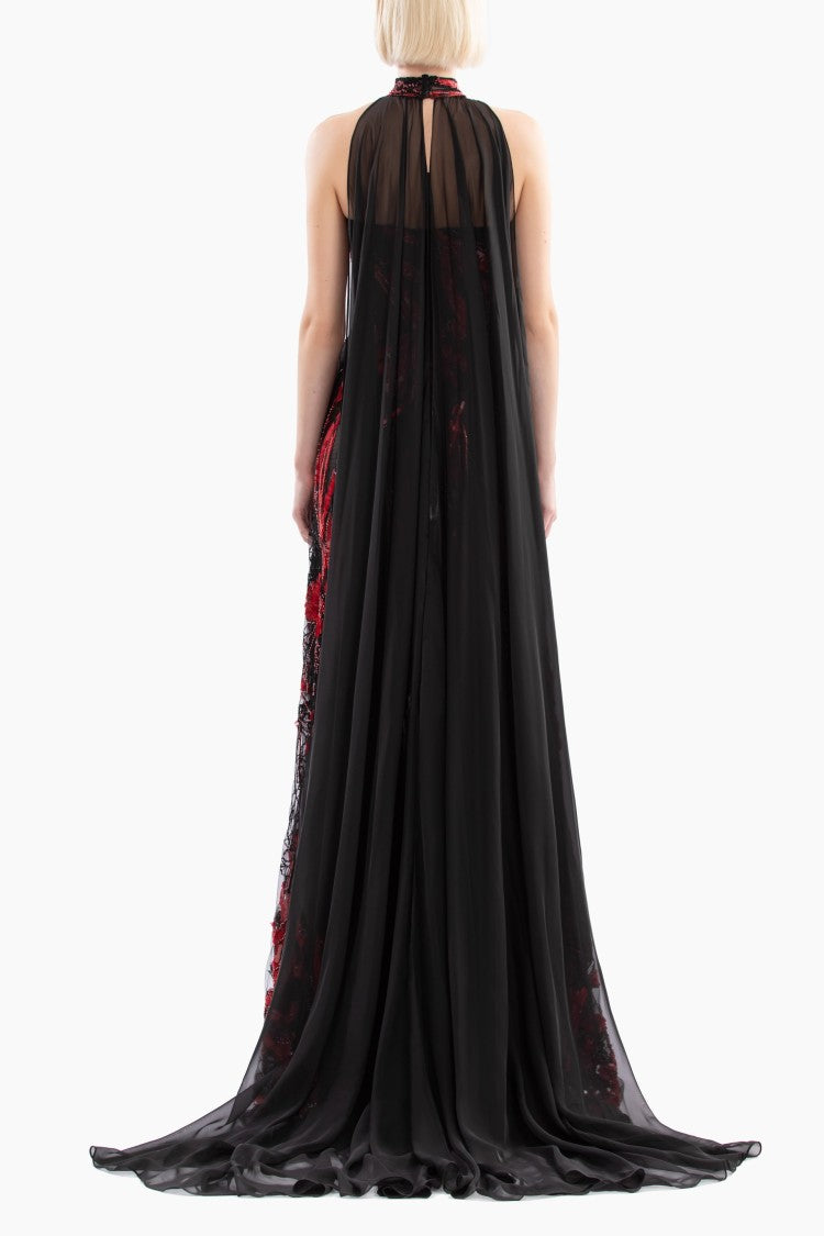 Embroidered Strapless Dress