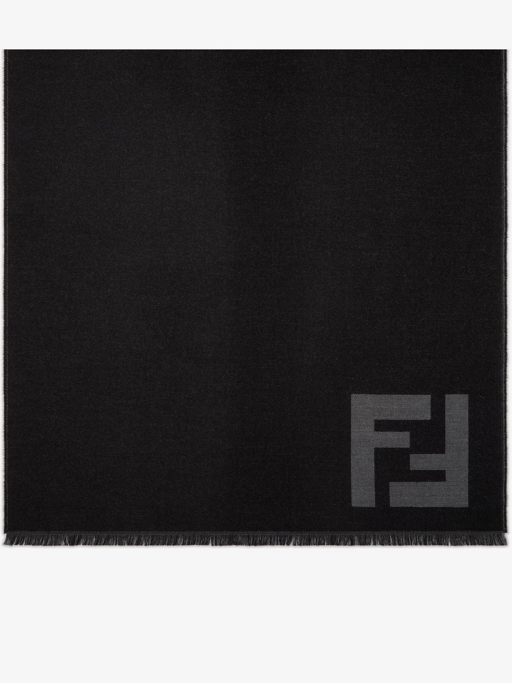 FF Rectangular Black Subtle Logo Scarf
