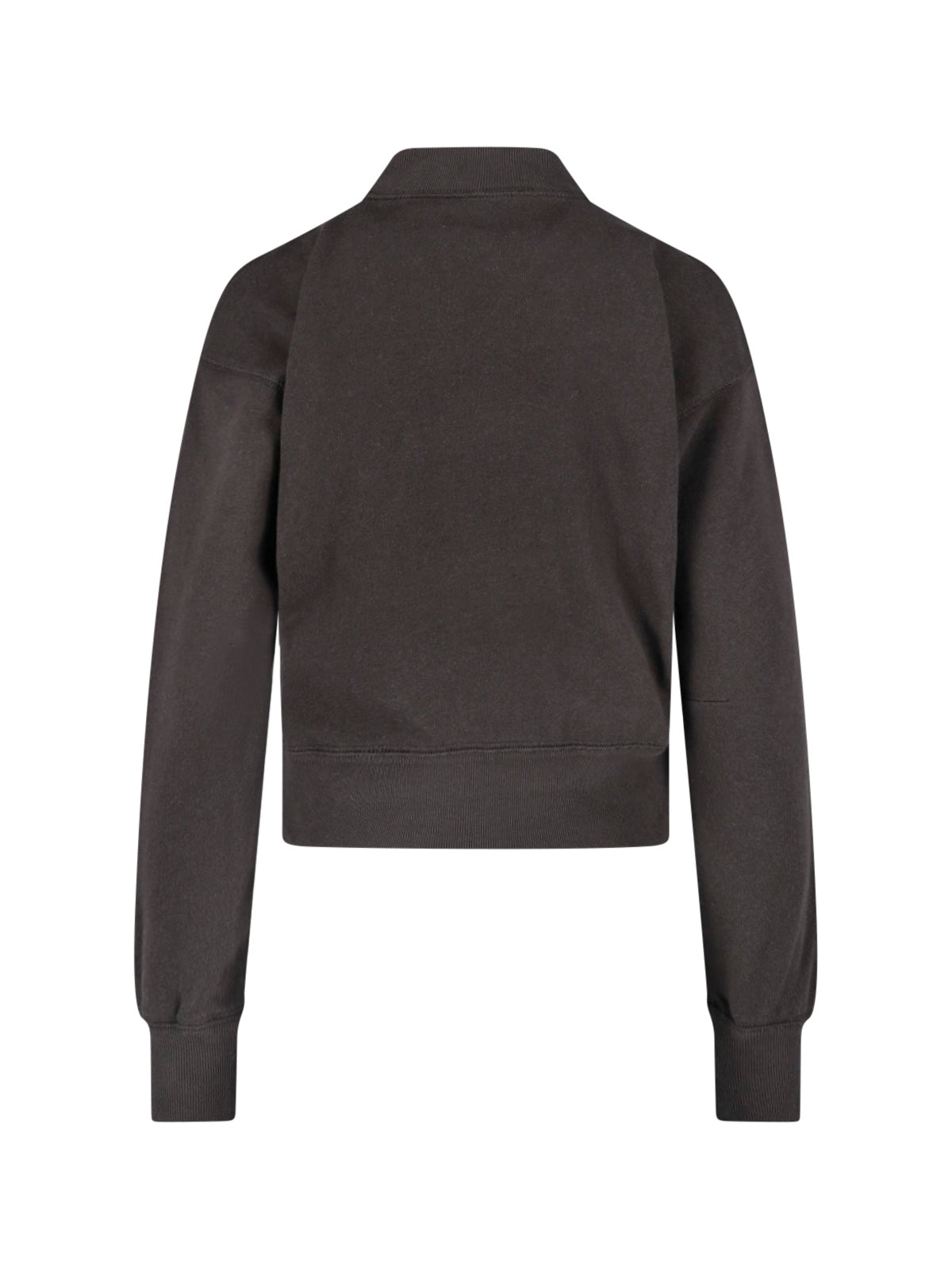 Textured Logo Graphic Cropped Sweater