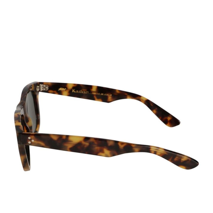 Solemio Classic Rectangular Tortoiseshell Sunglasses with Metallic Accents
