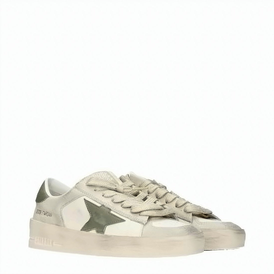 Distressed Leather and Suede Low-Top Sneakers