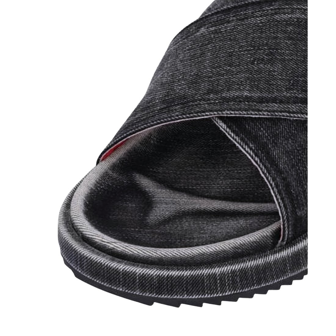Crisscross Textile Sandals with Cushioned Footbed