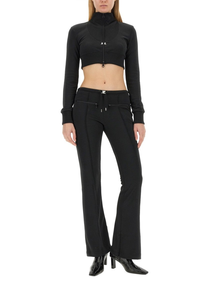Cropped Jacket With High Collar