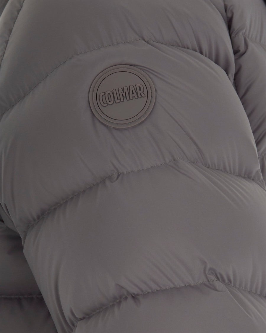Dove Gray Hooded Down Jacket