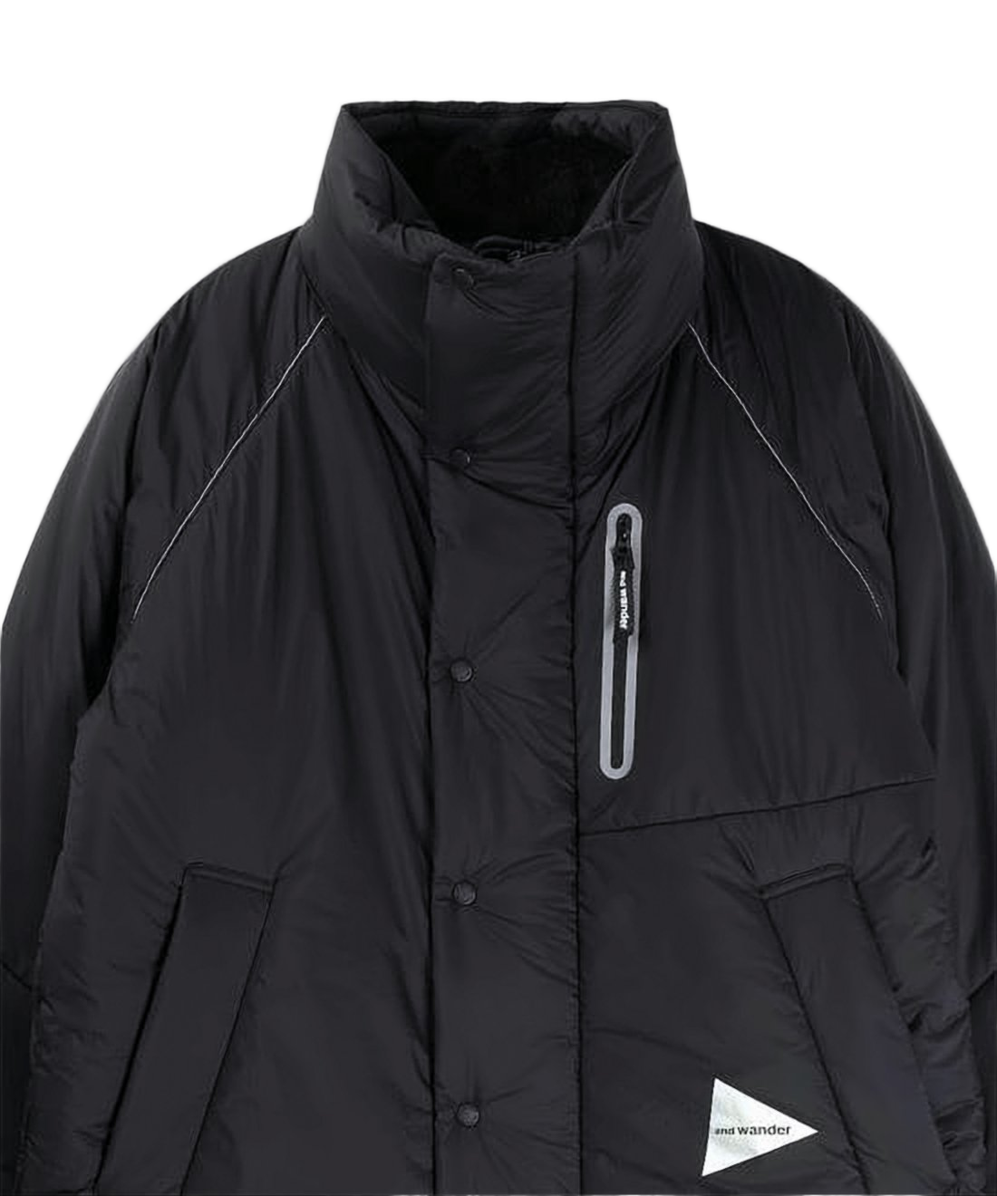 Oversized Black Padded Jacket With High Collar