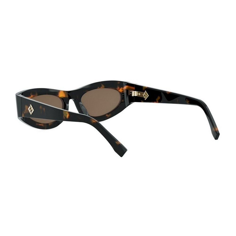 Ff Diamonds Thick Oval Acetate Sunglasses