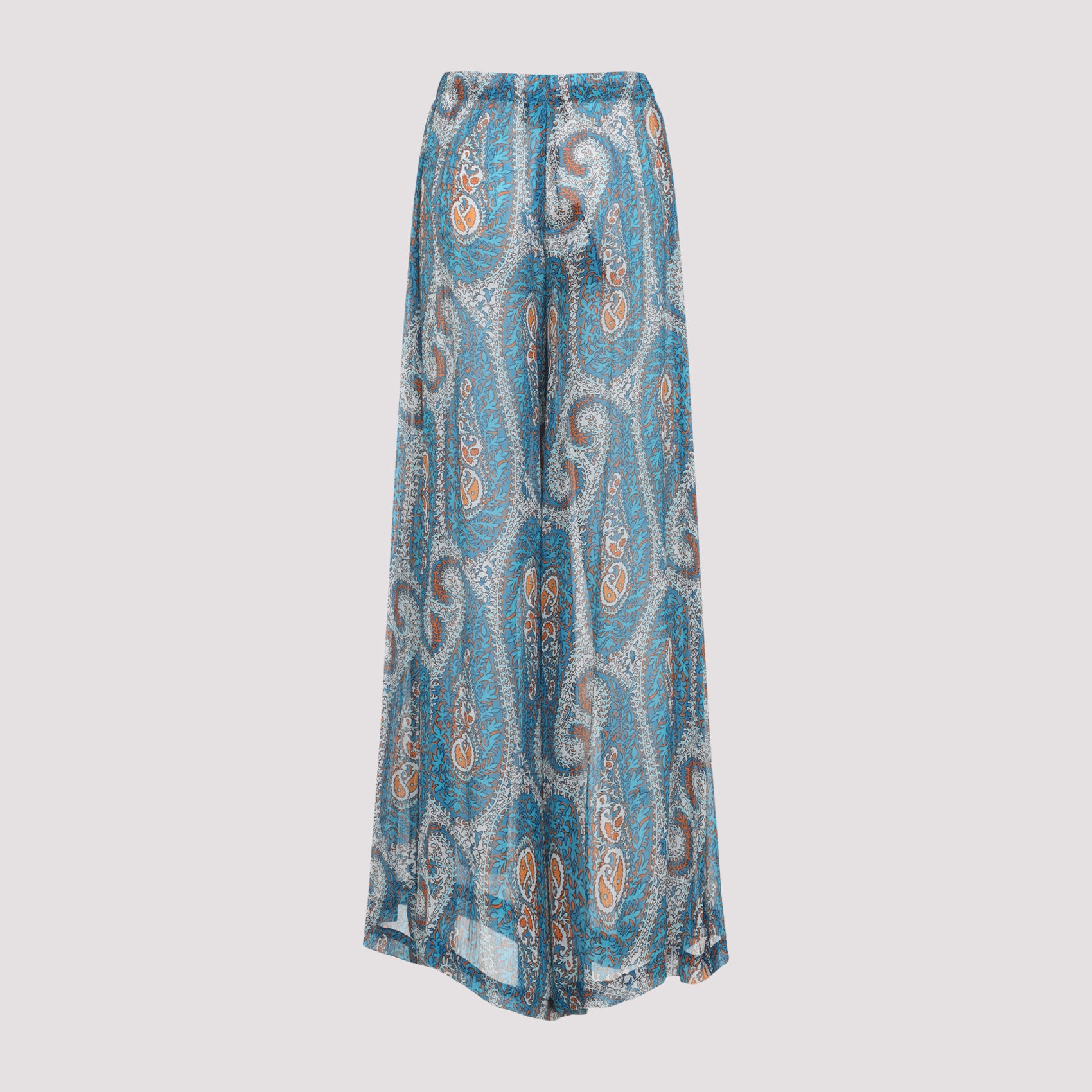 Wide Leg Pants with Self-Tie Belt