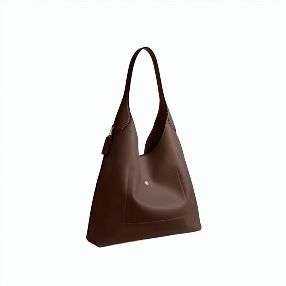 Smooth Brown Cowhide Leather Shoulder Bag