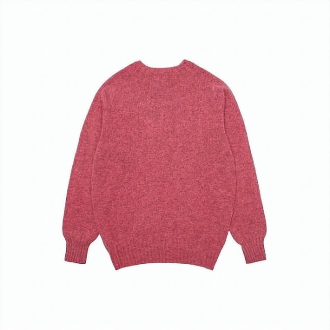 Textured Knit Crewneck Sweater in Muted Rose
