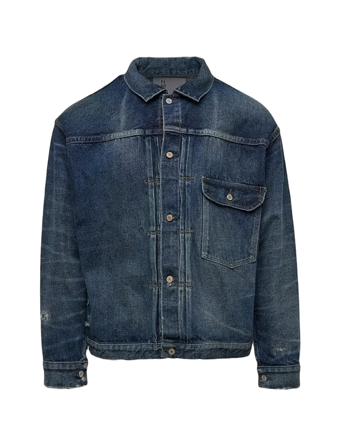 Cropped Vintage Wash Denim Jacket