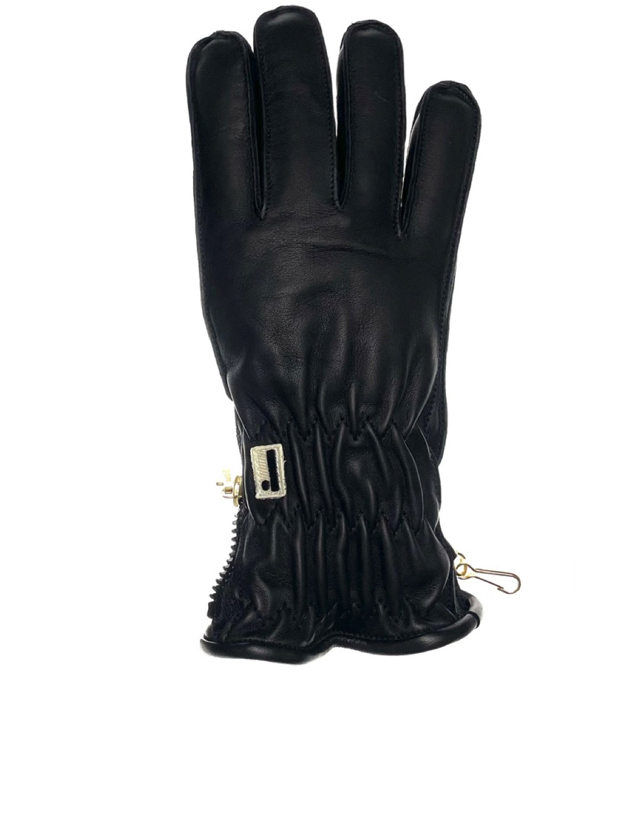 Black Nappa Agnello Leather Gloves