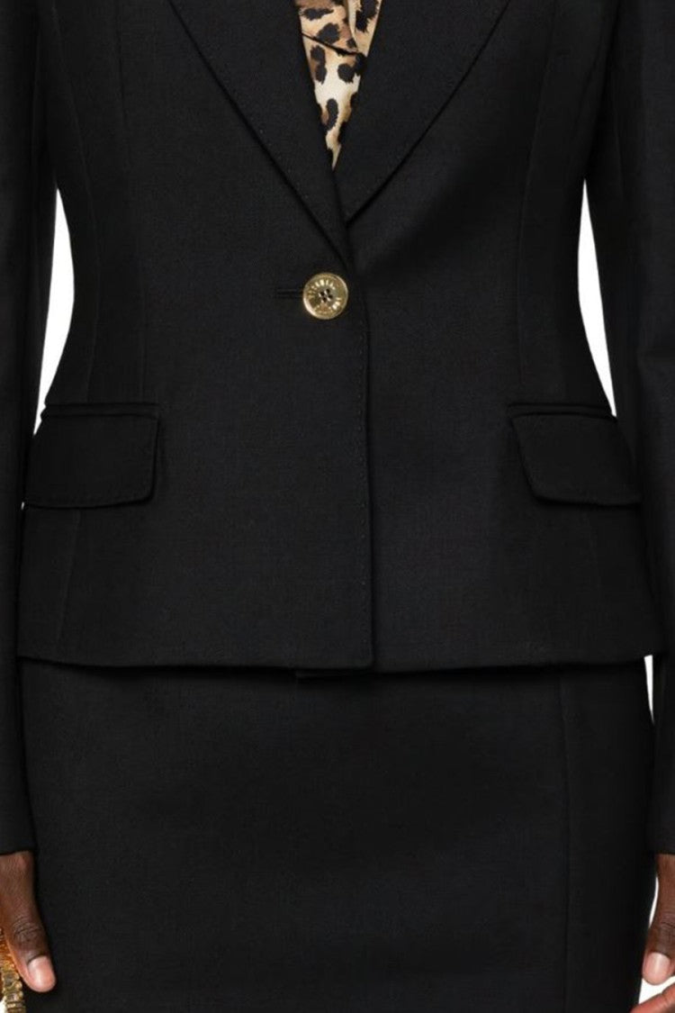 Tailored Black Wool Blazer