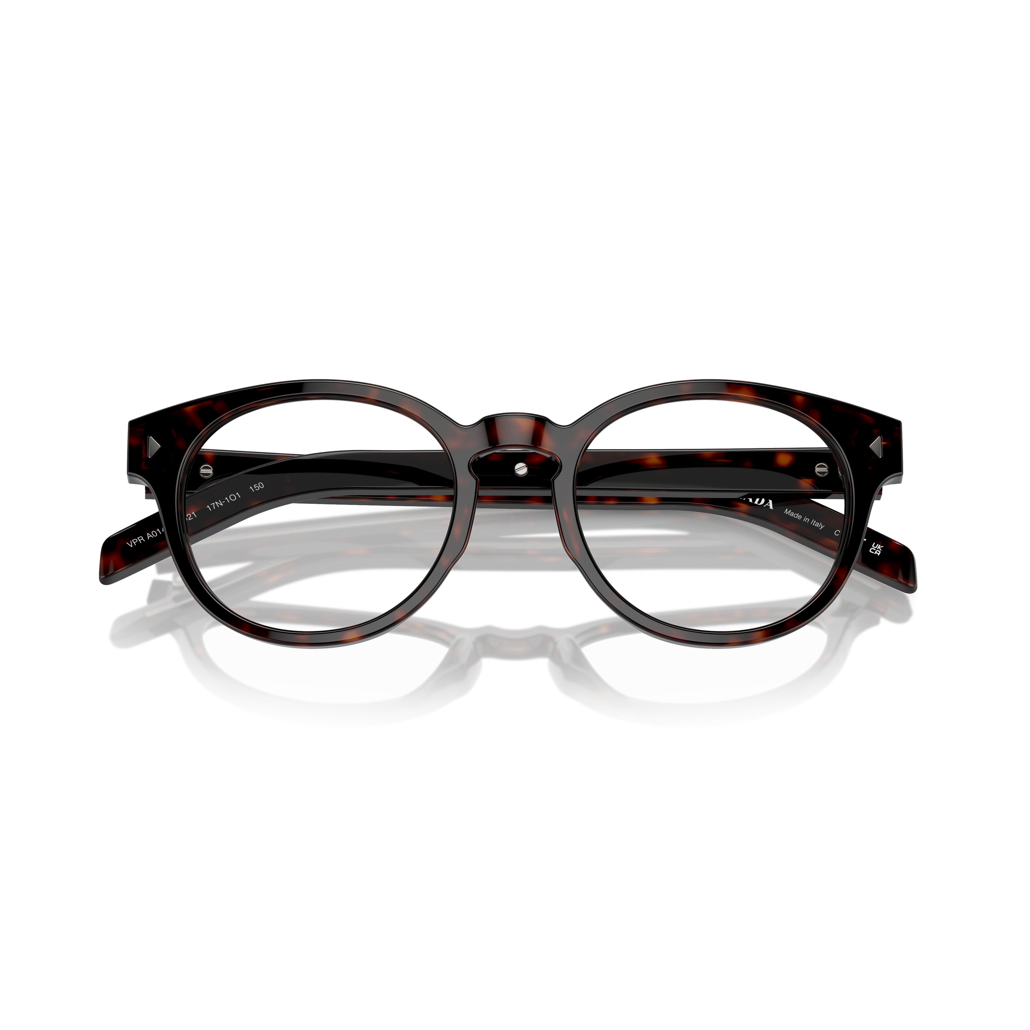0pr A14v Round Tortoiseshell Acetate Eyeglasses