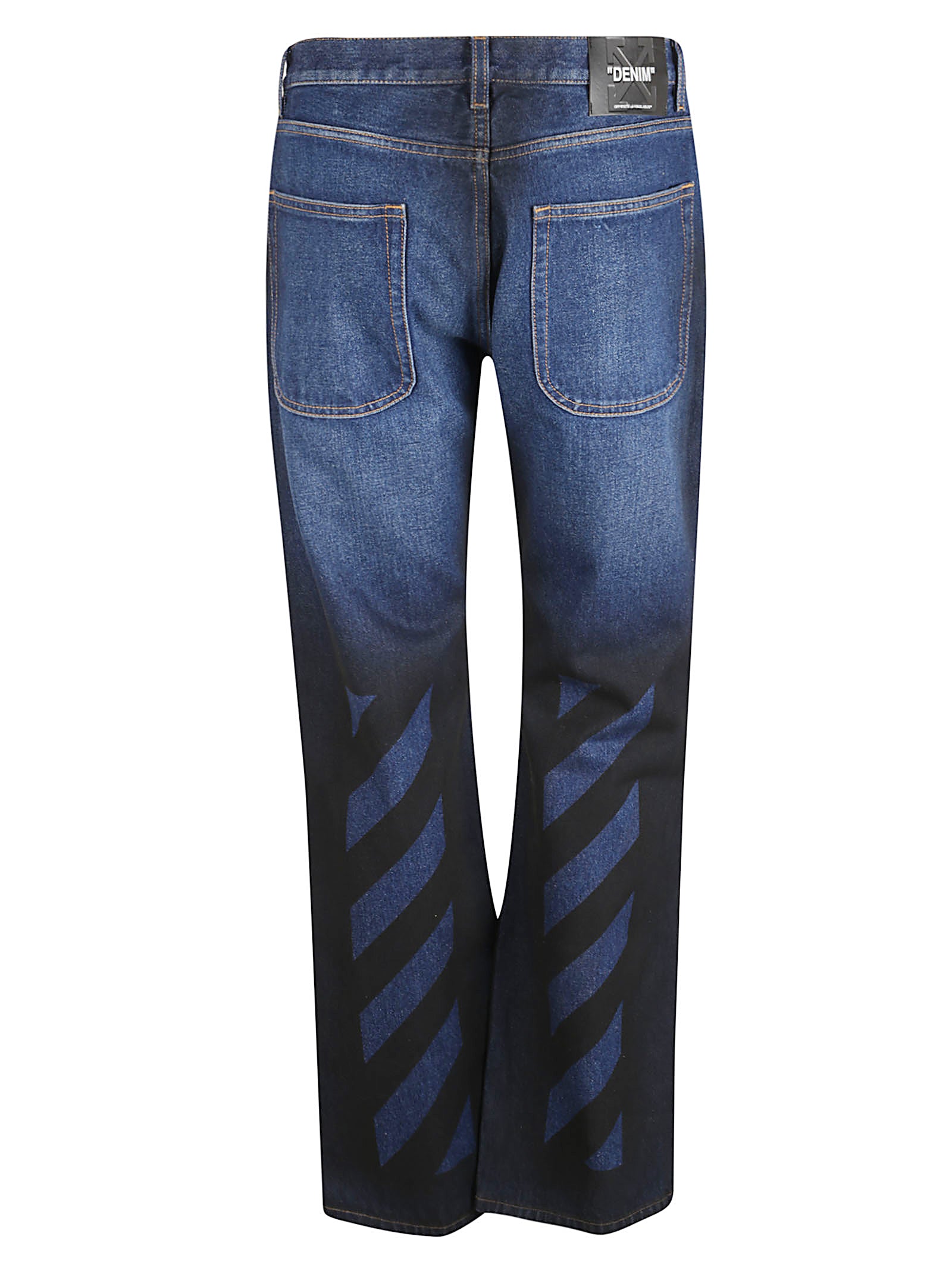 Gradient Effect Cotton Denim Jeans