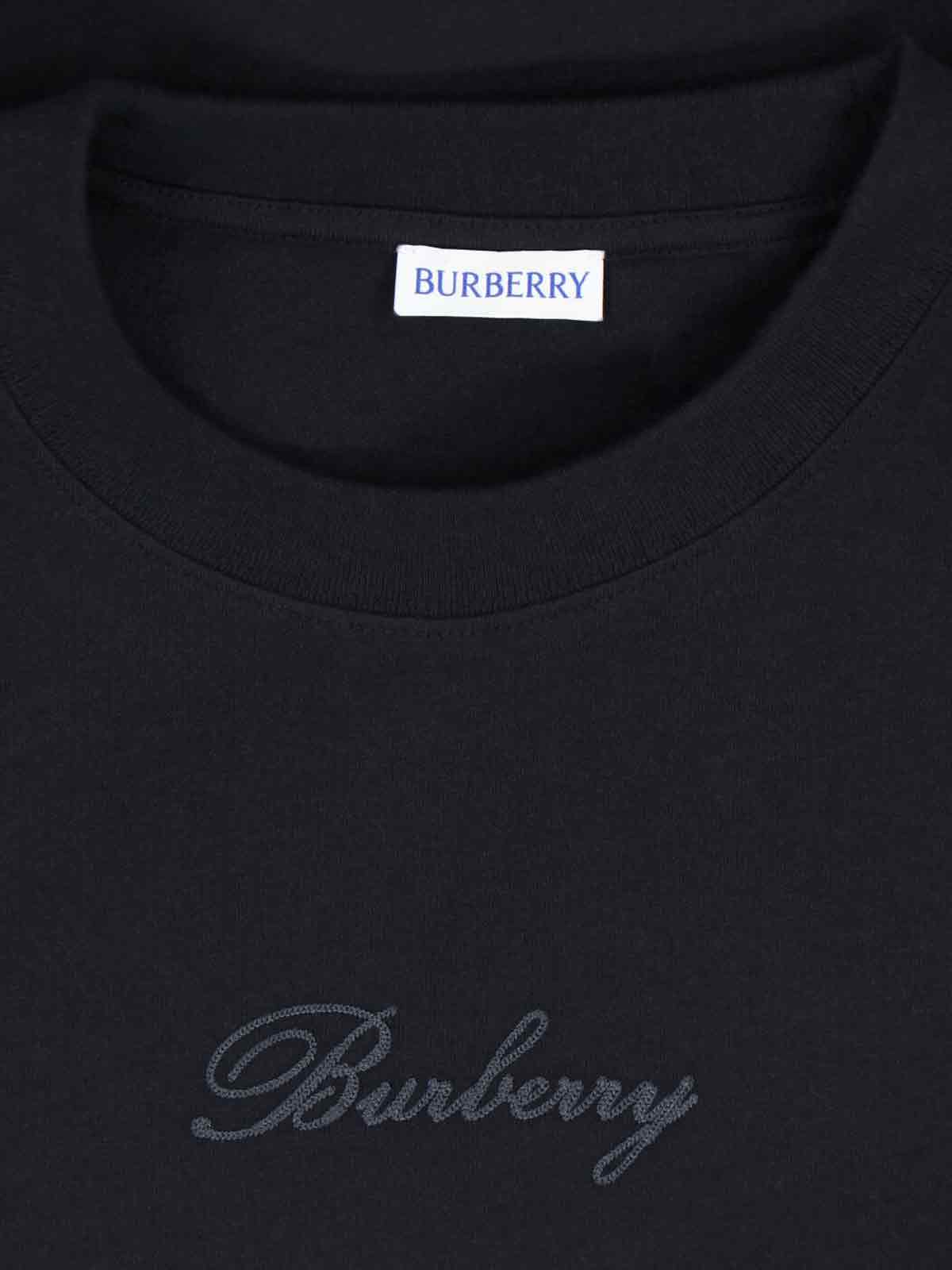 "Check" Logo T-Shirt, In Black Cotton