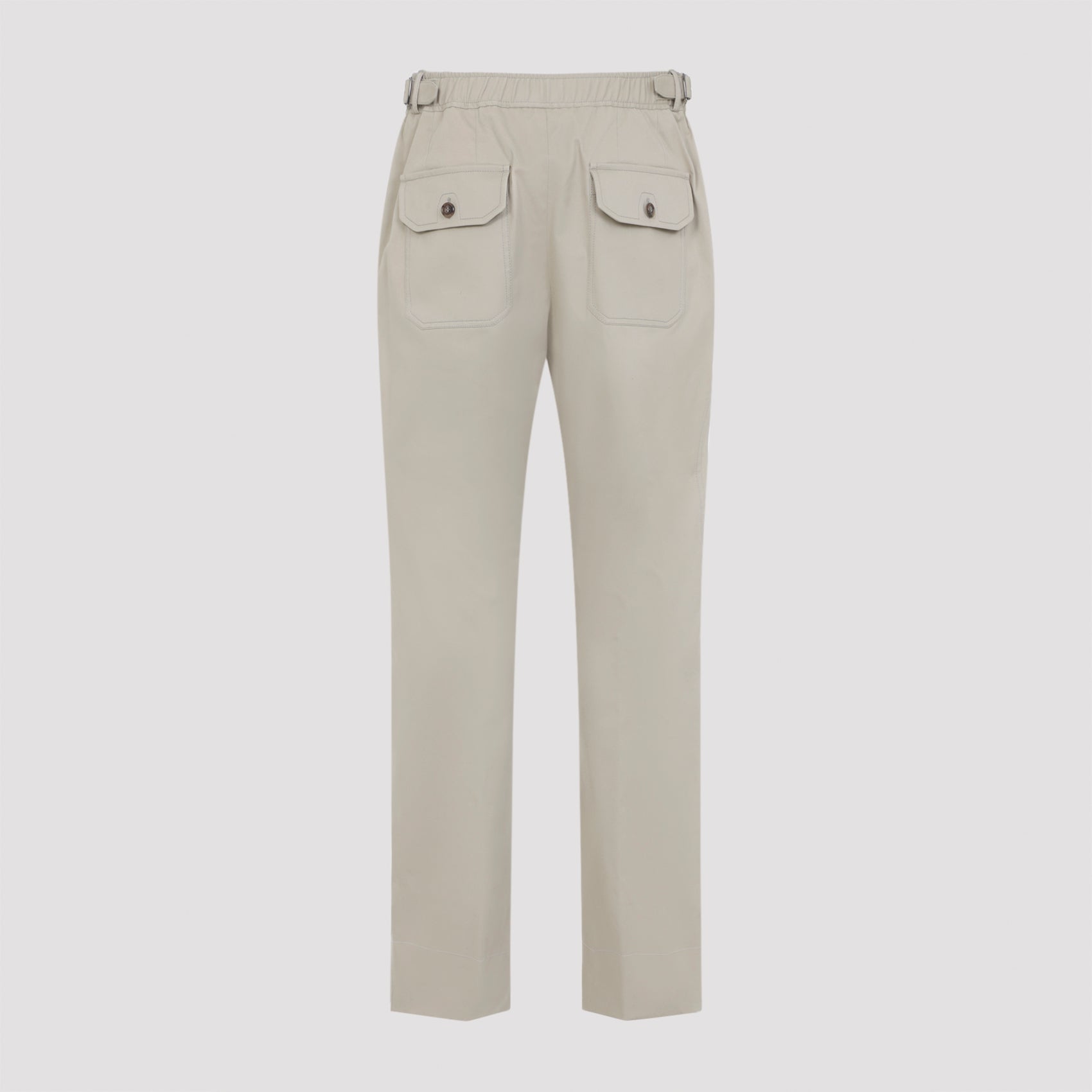Straight-Leg Trousers With Adjustable Waist Tabs