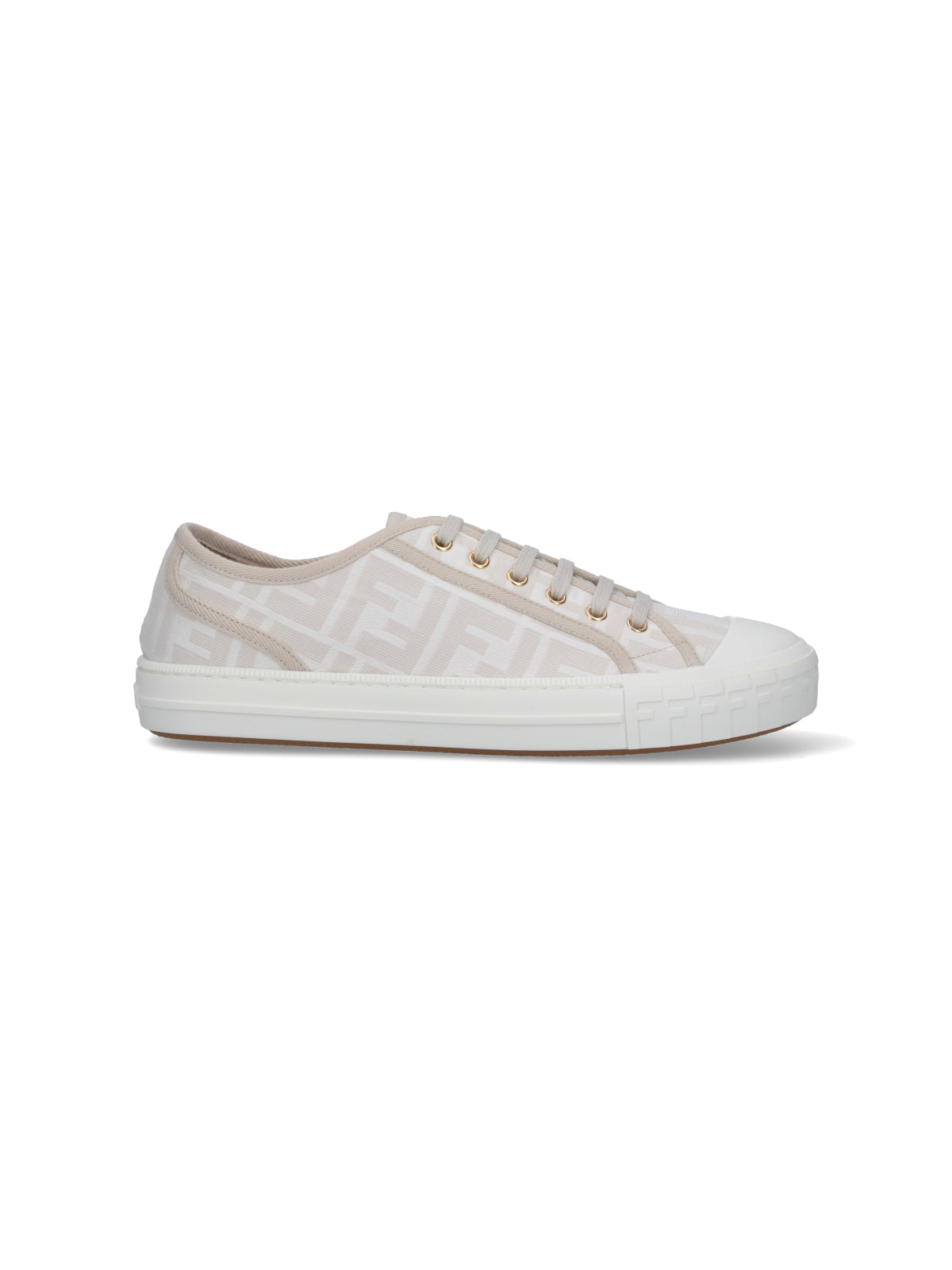 White Domino FF Jacquard Sneakers