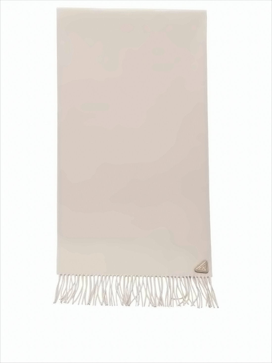 Cashmere-Silk Blend Scarf With Triangular Logo Emblem