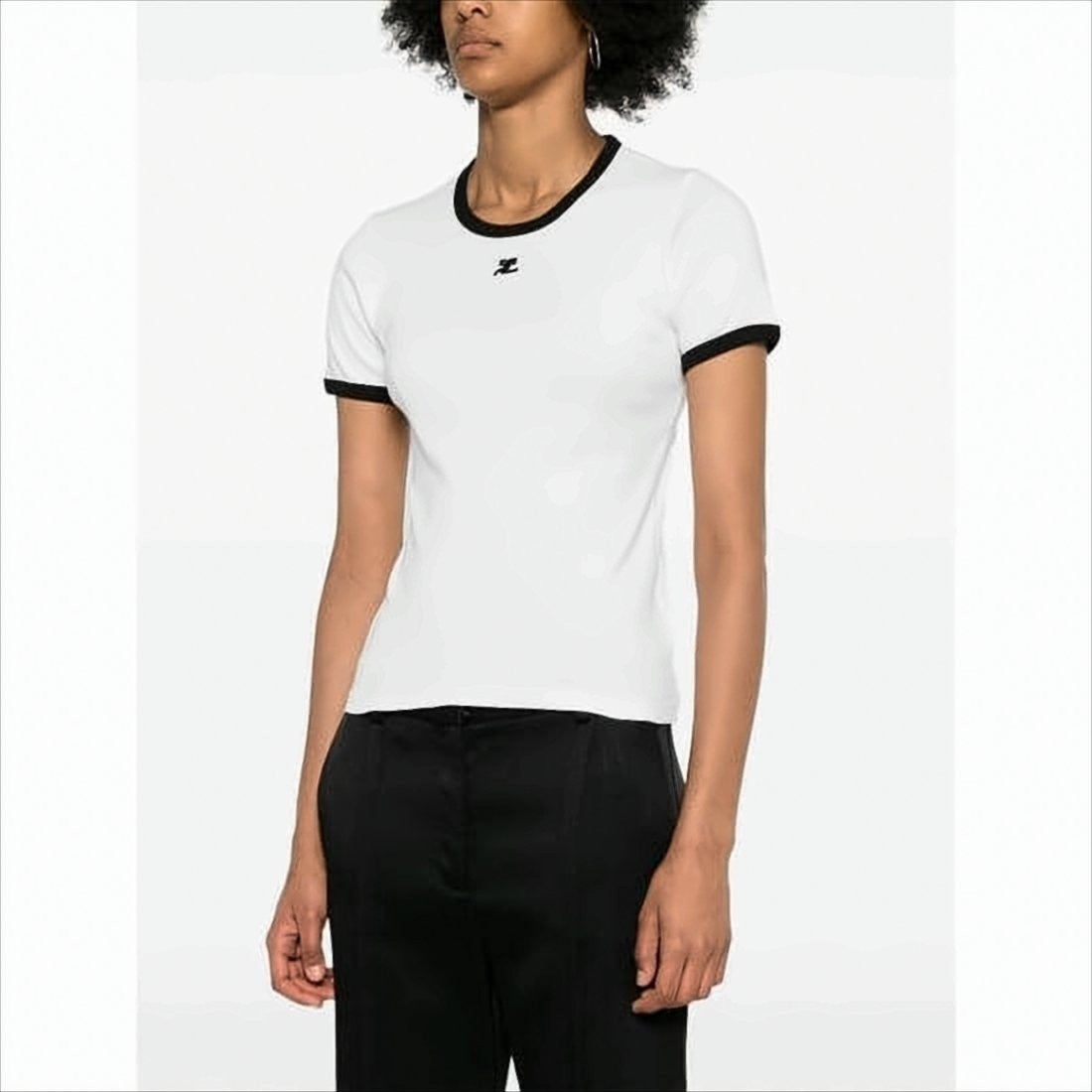 Short-Sleeved T-Shirt with Contrasting Trim