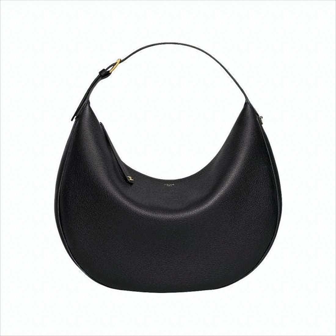Crescent-Shaped Shoulder Bag with Adjustable Strap