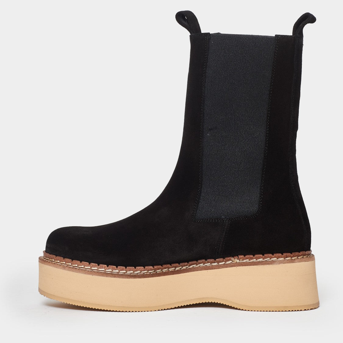 Black Suede Chelsea Ankle Boots
