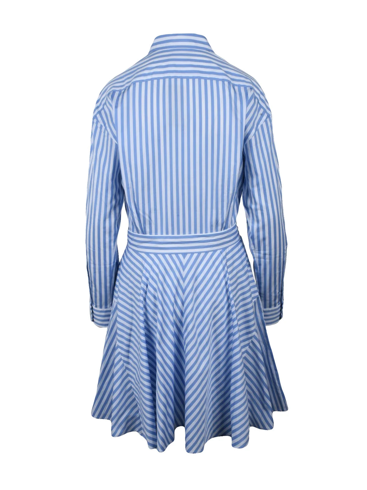 Chemise Dress - White/Light Blue