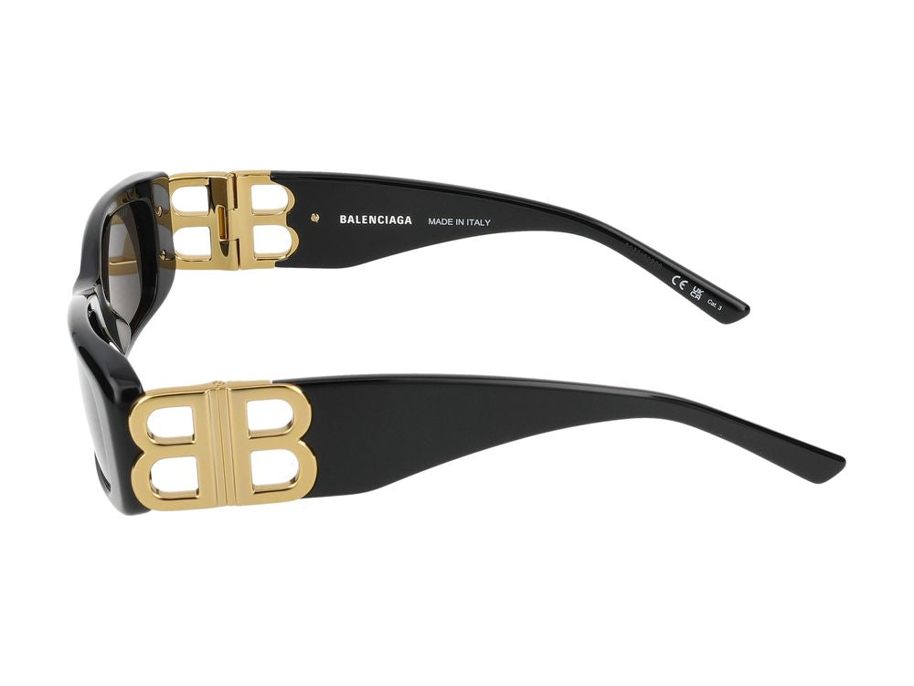 Okulary przeciwsłoneczne Balenciaga BB0096S 001 czarno-złote, szare 51/18/130