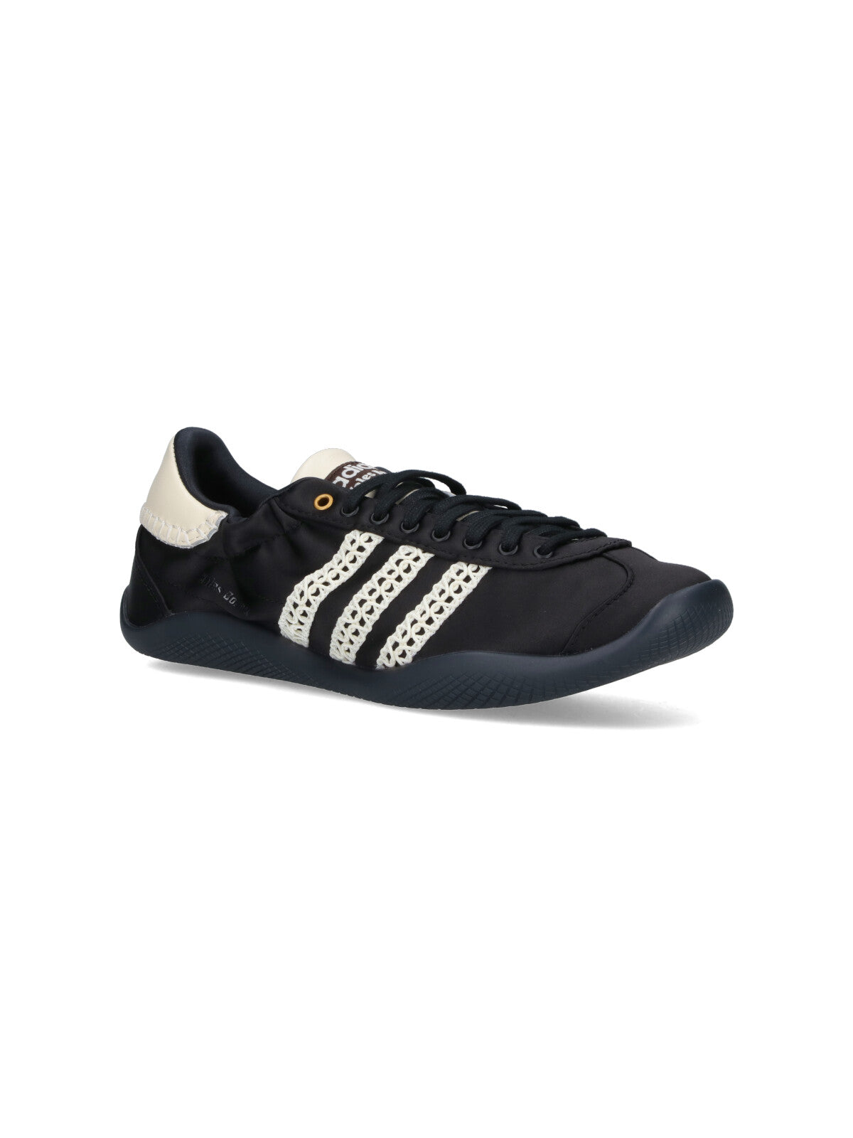 "Kalintha" Sneakers, In Black Fabric, Round Toe