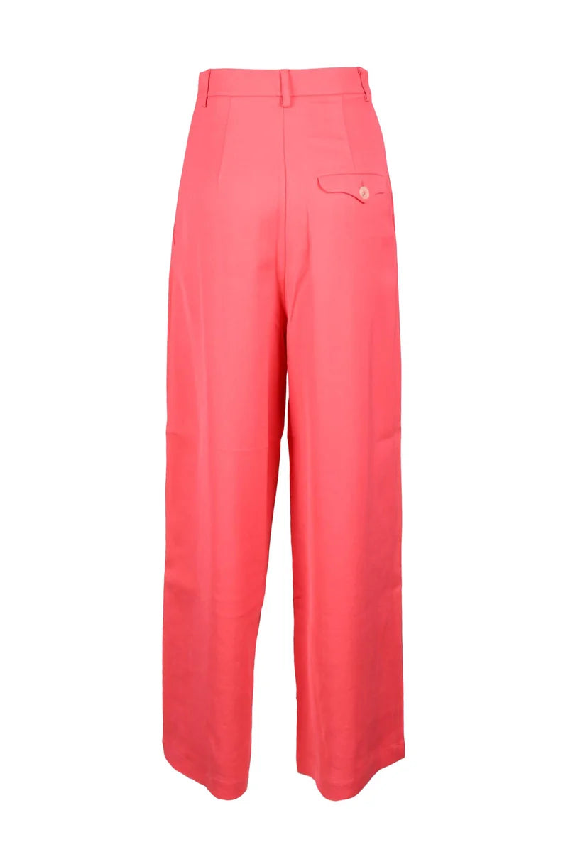 Wide-Leg High-Waist Trousers with Belt Loops