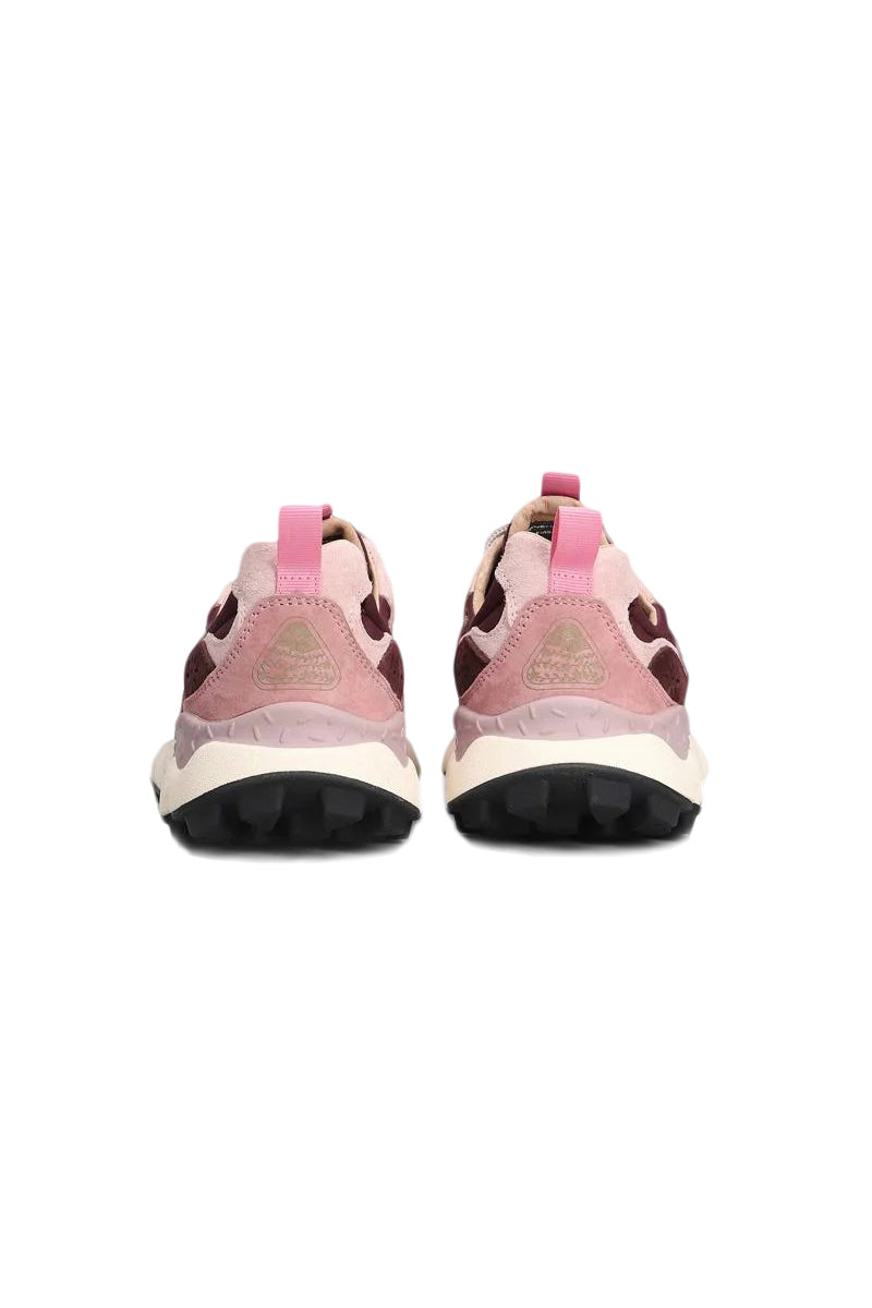 Powder Pink And Bordeaux Sneakers