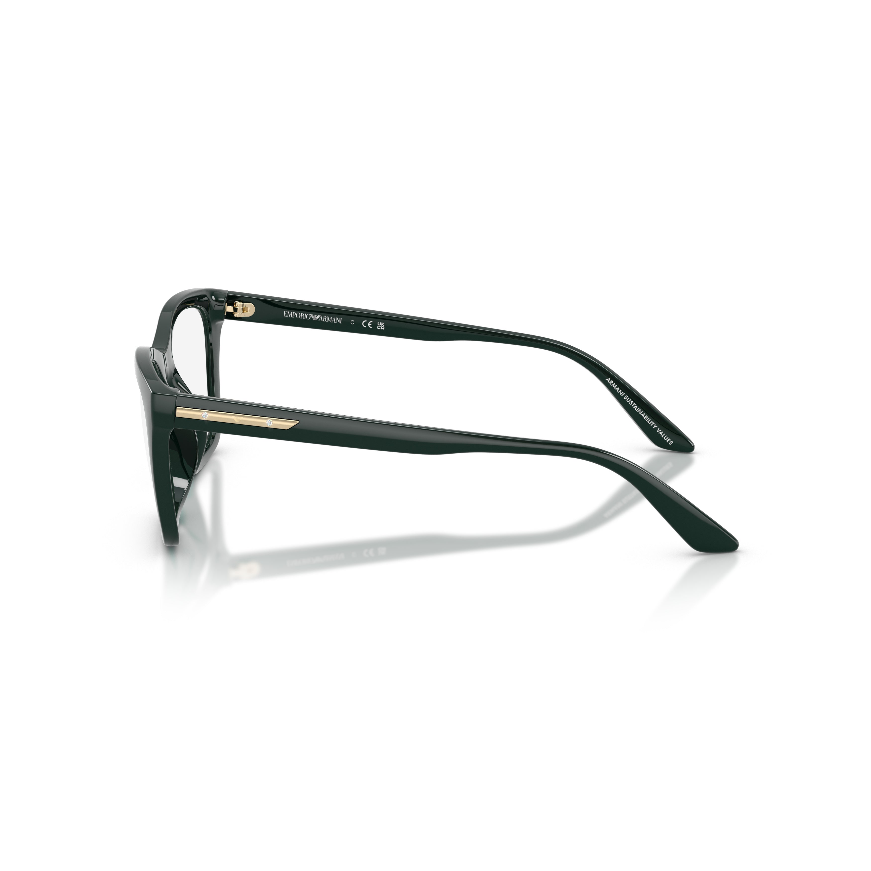 Oversized Black Square Frame Emporio Armani Eyeglasses