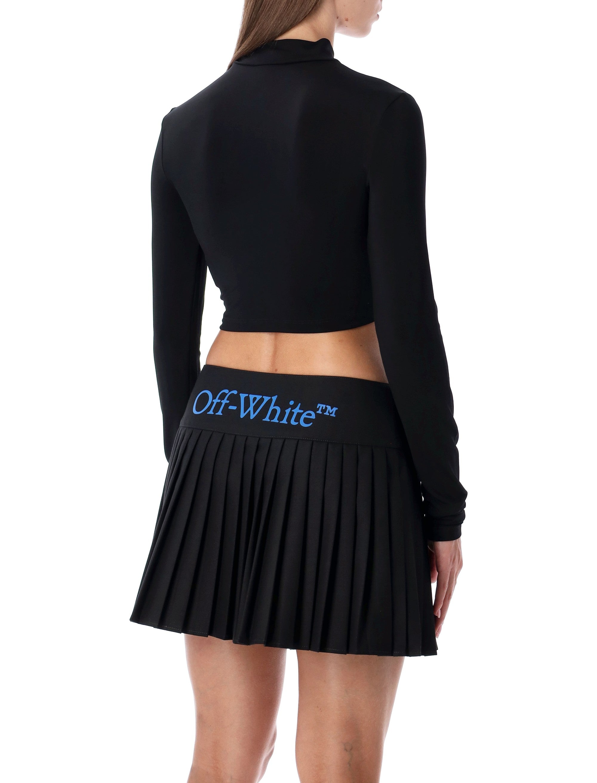 "Off Stamp" Cropped Long-Sleeve Top