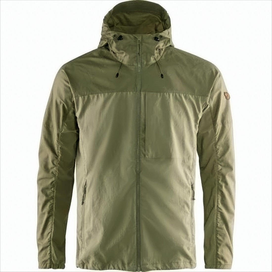 Two-Tone Casual Jacket With Adjustable Hood And Zippered Pockets