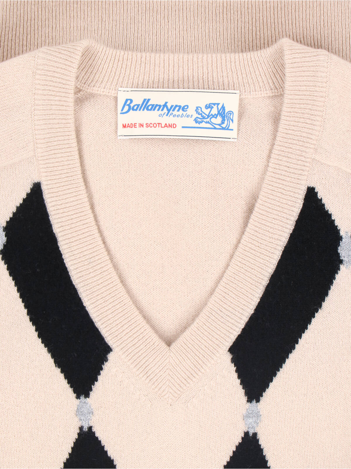 Cashmere Sweater, Beige, V-Neck, Long Sleeves