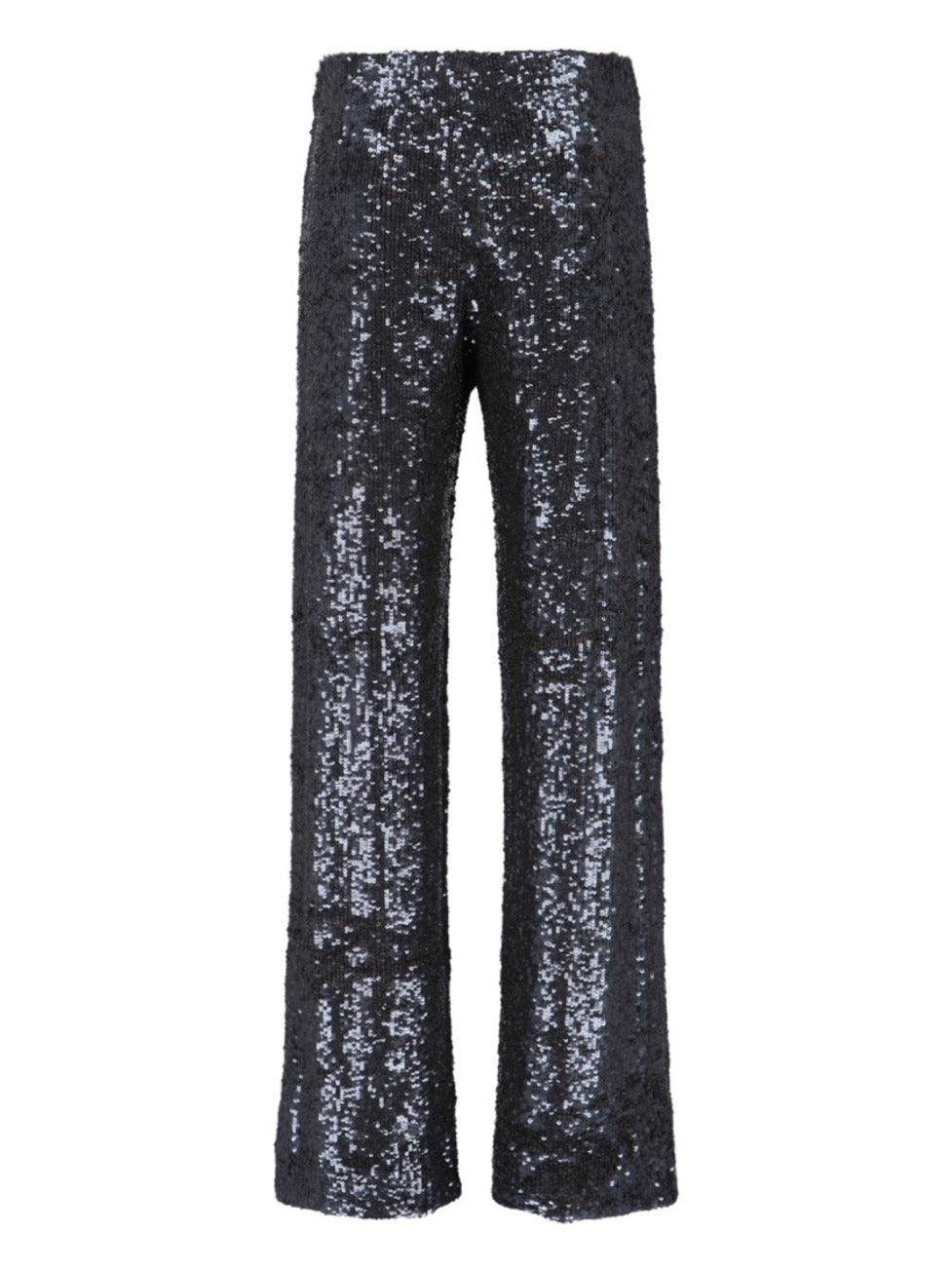 Straight-Leg Trousers With Sequined Surface