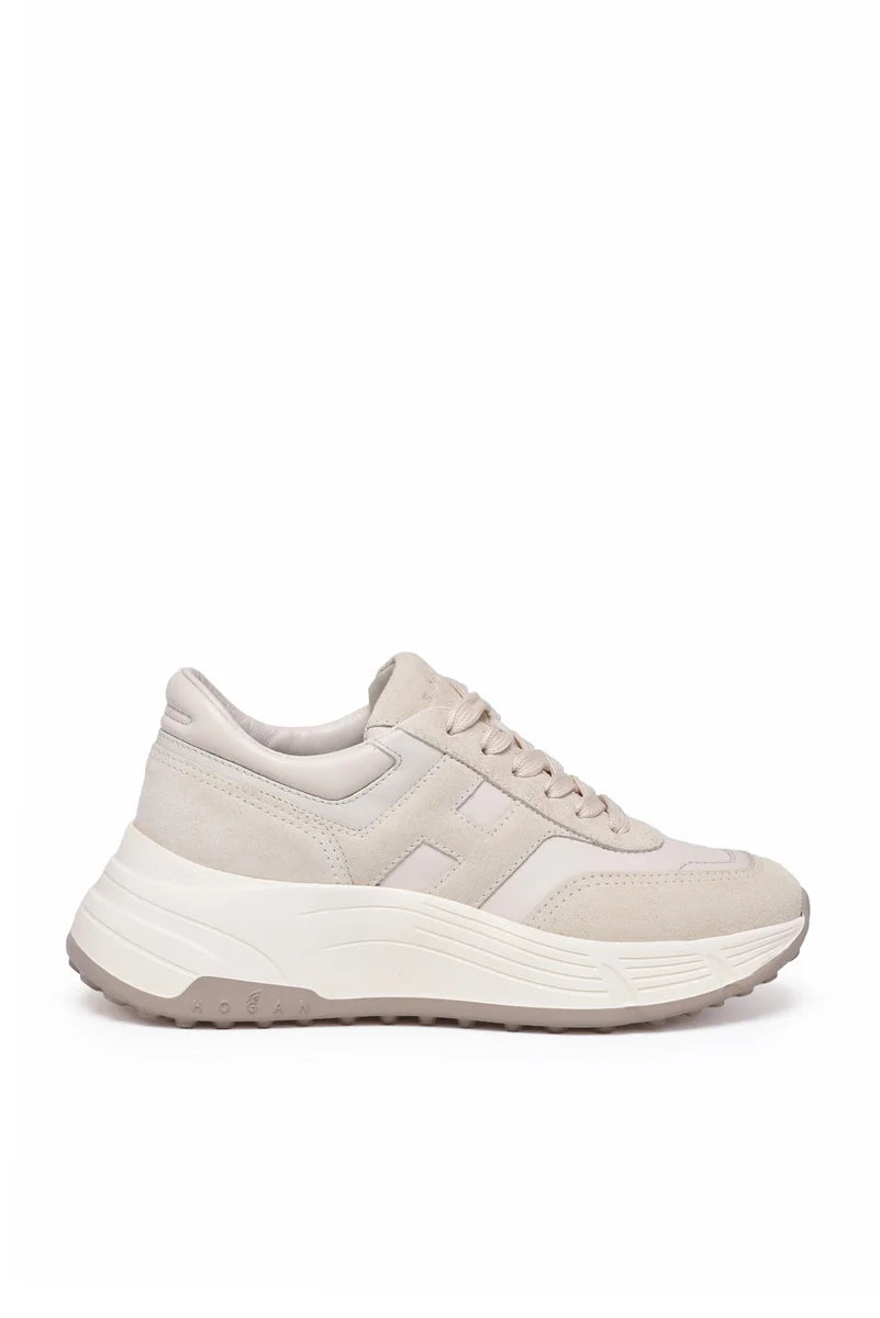 Leather Sneakers - Beige