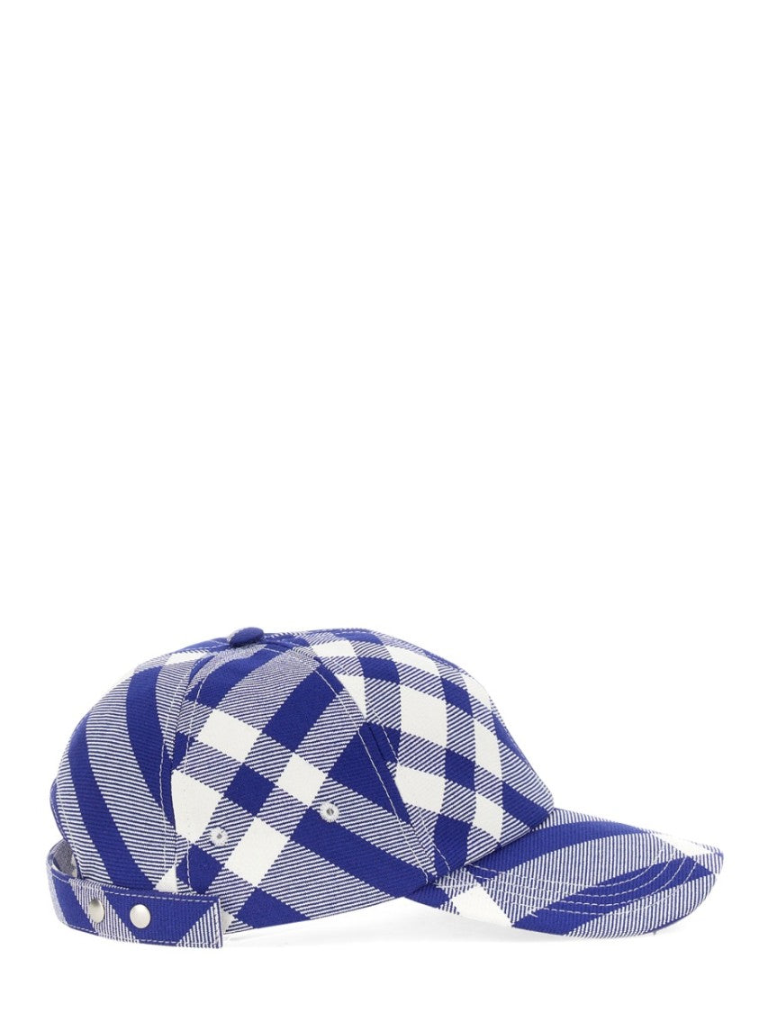 Tartan Pattern Baseball Cap With Structured Crown